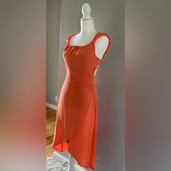 Summer Dress Open Back, color grapefruit, from a boutique NWT - Picture 3 of 12